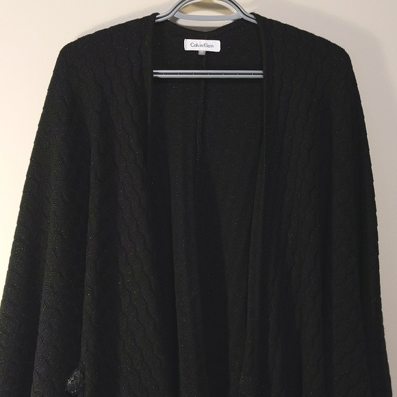 Calvin Klein Glitter Evening Wrap Shawl Black One Size - Picture 11 of 11